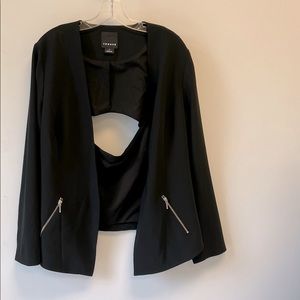 TROUVÉ Black Cutout Blazer